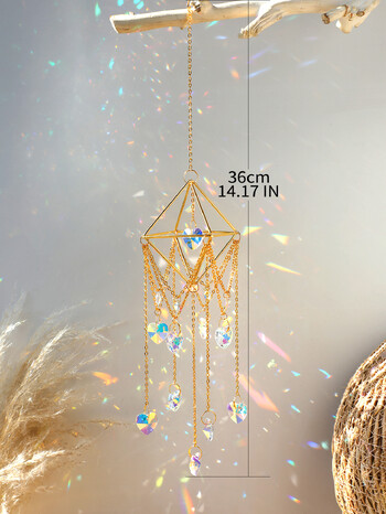 Rhombus Crystal Suncatcher με Σχήμα καρδιάς Ανεμοδαρεία για Παράθυρο Κήπος Suncatcher Διακοσμήσεις εξωτερικού χώρου Διακοσμητικά αυτοκινήτου Χειροτεχνίες Δώρο