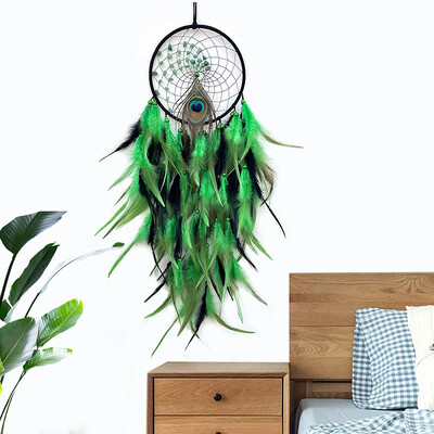 Ručno tkano paunovo pero Zvončići od kristalnog kamena Viseći ukrasi za dnevnu sobu Zidni privjesak Rođendanski darovi Ukrasi za dom