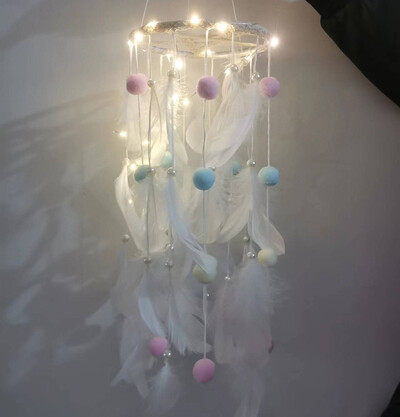 Kézzel szőtt tollas kézműves álomfogó hálószoba szélcsengői akasztós dekorációk álomfogó légi dísz csecsemő grill ajándék