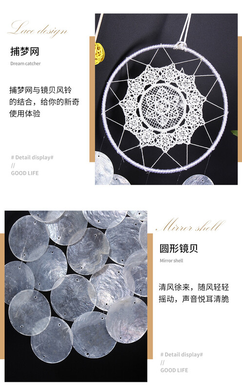 INS-Natural Shell szélcsengő otthoni dekorációhoz, Bohém álomfogók, gyerekszoba, óvodadekoráció, különleges ajándékok, újév