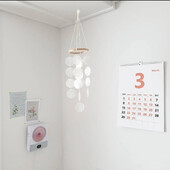 Természetes kagylóforma Stílusú szélcsengő Dekoratív függő díszek Gyermekszoba fotózás kellékek születésnapi ajándékok