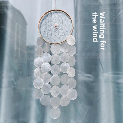 Természetes kagylóforma Stílusú szélcsengő Dekoratív függő díszek Gyermekszoba fotózás kellékek születésnapi ajándékok