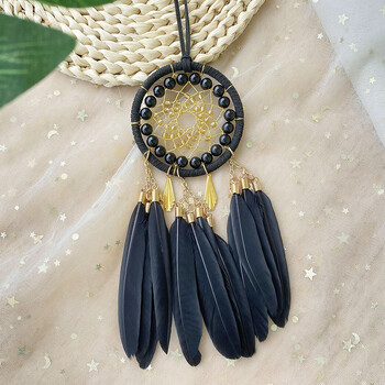 Dream Catcher Black Feather Wind Chimes Υπνοδωμάτιο Σαλόνι Κρεμαστά Στολίδια Κρεμαστό εσωτερικό αυτοκινήτου Δώρα Φεστιβάλ Αξεσουάρ σπιτιού