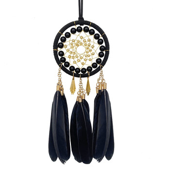 Dream Catcher Black Feather Wind Chimes Υπνοδωμάτιο Σαλόνι Κρεμαστά Στολίδια Κρεμαστό εσωτερικό αυτοκινήτου Δώρα Φεστιβάλ Αξεσουάρ σπιτιού