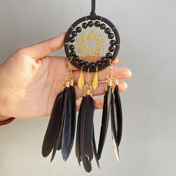 Dream Catcher Black Feather Wind Chimes Υπνοδωμάτιο Σαλόνι Κρεμαστά Στολίδια Κρεμαστό εσωτερικό αυτοκινήτου Δώρα Φεστιβάλ Αξεσουάρ σπιτιού