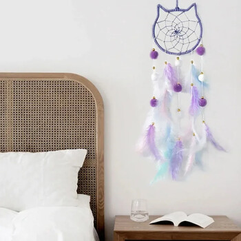 Χαριτωμένο Dream Catcher To Hang Διακόσμηση σπιτιού Star Moon Dreamcatcher Feather Διακοσμητικά τοίχου Εσωτερικό Παιδικό Δωμάτιο Σπίτι Διακόσμηση