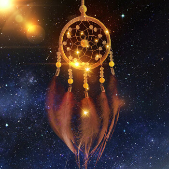 1 τμχ Dream Catchers Ring Retro Manual Dream Catchers Διακόσμηση σπιτιού Φυσική πέτρα Tree of Life Dreamcatcher Στολίδια τοίχου