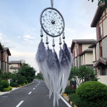 1 τμχ Dream Catchers Ring Retro Manual Dream Catchers Διακόσμηση σπιτιού Φυσική πέτρα Tree of Life Dreamcatcher Στολίδια τοίχου