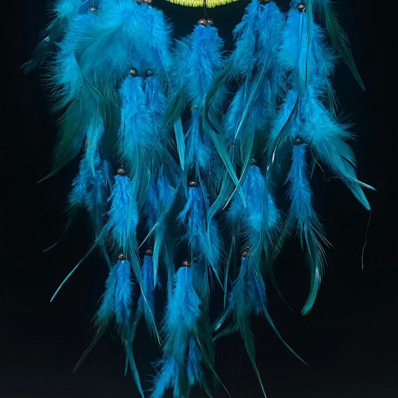 Atrapatoare de vise cu bijuterie verde smarald Bufnita pene adevarate Captatoare de vise Taperaturi pentru perete Captatoare de vise Cadouri de aniversare pentru fete Decoratiune pentru casa