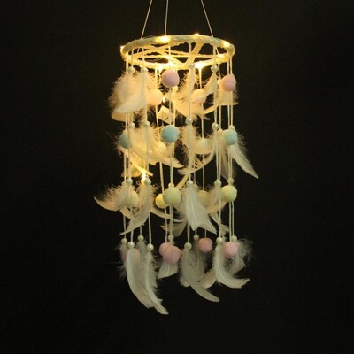 Álomfogó Szélharangok Art Chimes Lányok Szobadekorációk Hálószoba Függesztékek Hálószoba Dekoráció Ajándék kézzel készített toll