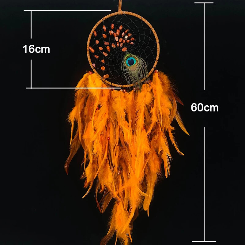 Pávatollak Álomfogók Természetes kő drágakövek Álomfogók falvédők Álomfogó Lányok Születésnapi Ajándékok Otthoni dekoráció