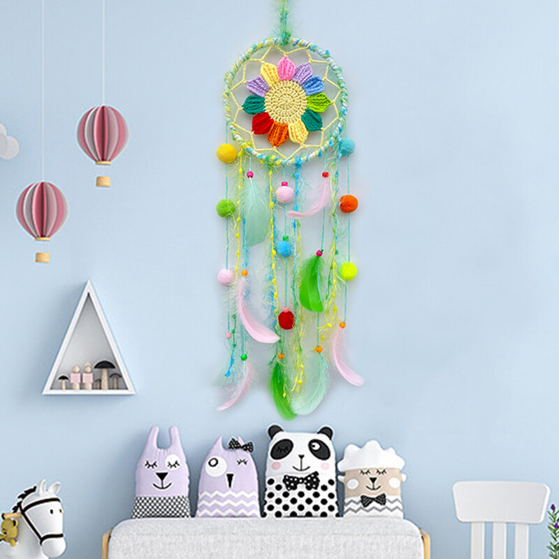 Álomfogó horgolt fali medál Kreatív, kézzel szőtt szélcsengő Hálószoba akasztós díszek Fesztiválparti Ajándék Otthoni dekoráció