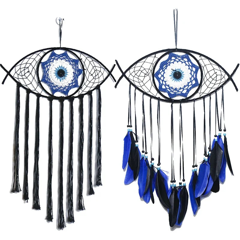 Fényes álomfogó szoba dekoráció szélcsengő Evil Eye otthoni díszek nagy fali álomfogó nagy méretű álomfogó dekoráció
