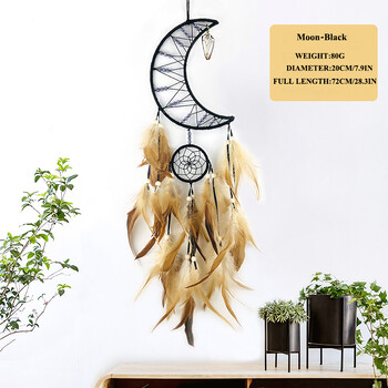 Indian Feather Dream Catcher Κρεμαστά στολίδια κρεβατοκάμαρας Δημιουργικά χειροποίητα υφαντά Wind Chime DreamCatcher Κρεμαστό τοίχου Διακοσμήσεις σπιτιού