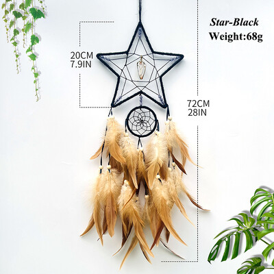 Viseći ukrasi za spavaću sobu od indijskog perja, hvatača snova, kreativni, ručno tkani zvončići, zidni privjesak, ukrasi za dom