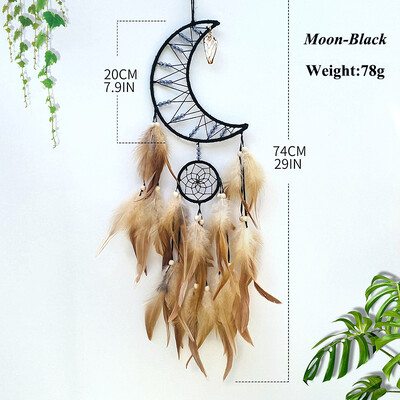 Viseći ukrasi za spavaću sobu od indijskog perja, hvatača snova, kreativni, ručno tkani zvončići, zidni privjesak, ukrasi za dom