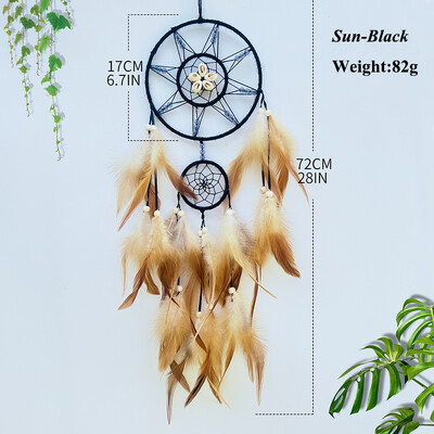 Viseći ukrasi za spavaću sobu od indijskog perja, hvatača snova, kreativni, ručno tkani zvončići, zidni privjesak, ukrasi za dom