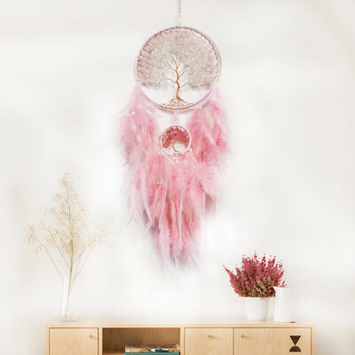 Életfa toll Álomfogók Otthoni dekoráció Kézzel készített álomfogók Party Esküvői Falvédők Szélharangok Álomfogó
