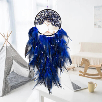 Életfa toll Álomfogók Otthoni dekoráció Kézzel készített álomfogók Party Esküvői Falvédők Szélharangok Álomfogó