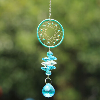 1 ΤΕΜ Χειροποίητο Κρυστάλλινο Suncatcher Dream Catcher με Κρυστάλλινη Μπάλα Rainbow Maker Fengshui Κρεμαστό Διακόσμηση κήπου σπιτιού