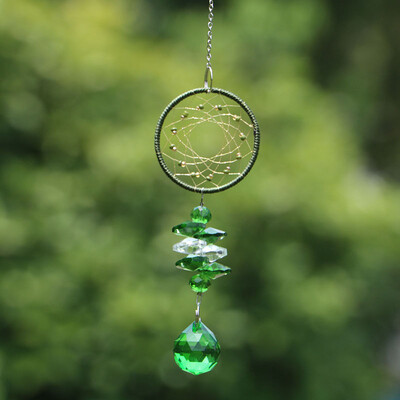 1 db kézzel készített kristály napfogó álomfogó kristálygömb szivárvány készítővel Fengshui medál otthoni kerti dekorációval
