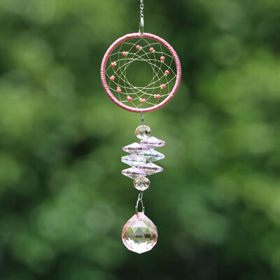 1 db kézzel készített kristály napfogó álomfogó kristálygömb szivárvány készítővel Fengshui medál otthoni kerti dekorációval