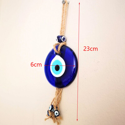 Evil Eye sienas piekarināmais Lucky Eye stikls Evil Eye Gifts Turkish Eye Nazar House aizsardzība Makrama dekors Atpakaļskata spoguļa kulons