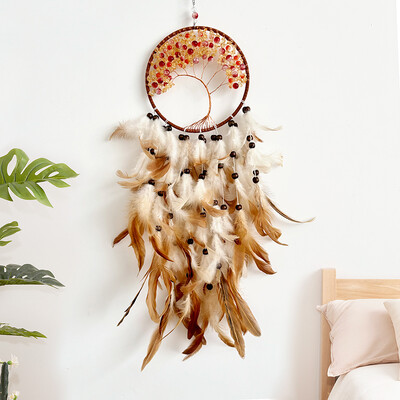 Álomfogó Életfa kristály kézzel készített szélcsengő Nordic nappali Hálószoba Fali dekoráció Ünnepi parti ajándékok otthoni kiegészítők