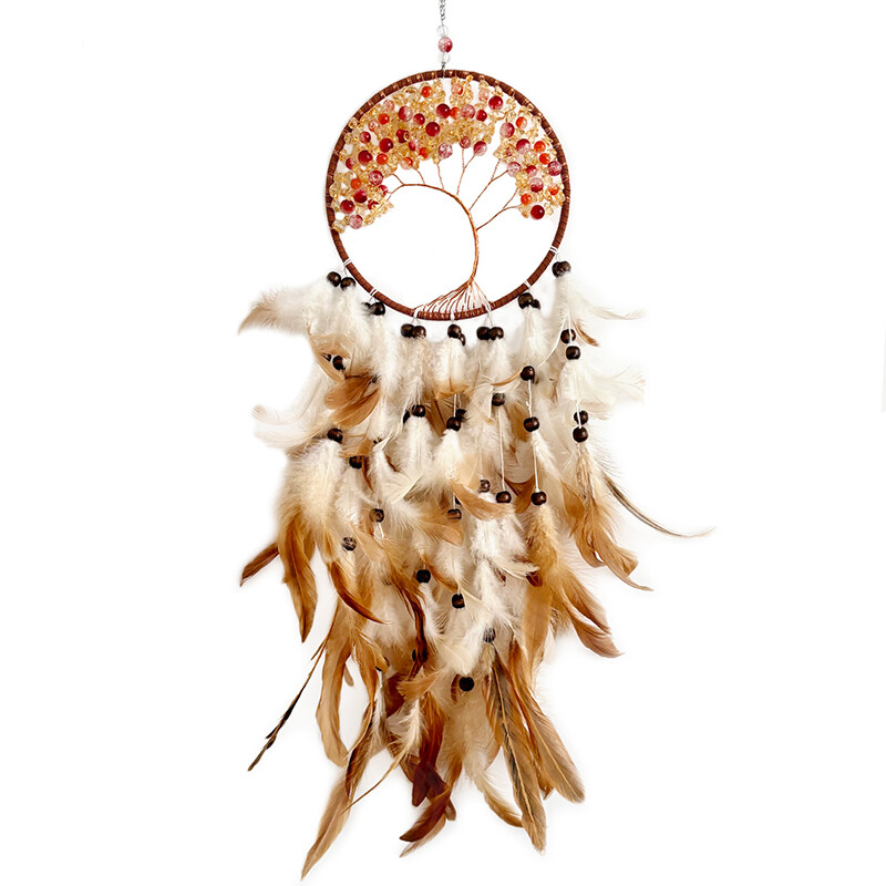 Álomfogó Életfa kristály kézzel készített szélcsengő Nordic nappali Hálószoba Fali dekoráció Ünnepi parti ajándékok otthoni kiegészítők