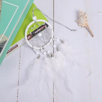 Creative Dream Catcher Hollow Wind Chimes Μίνι κρεμαστό στολίδι με φτερό δαντέλα Dreamcatcher Bead Party Στολίδι