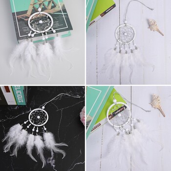 Creative Dream Catcher Hollow Wind Chimes Μίνι κρεμαστό στολίδι με φτερό δαντέλα Dreamcatcher Bead Party Στολίδι