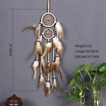 Vintage διακόσμηση σπιτιού Ρετρό με φτερά Dream Catcher Φτερά Ονειροπαγίδες Κρεμαστά τοίχου Dream Catchers Weaving Decor Δώρα για Διακόσμηση δωματίου αυτοκινήτου