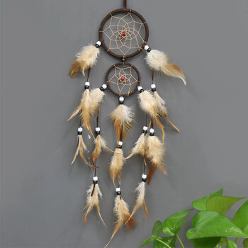 Vintage διακόσμηση σπιτιού Ρετρό με φτερά Dream Catcher Φτερά Ονειροπαγίδες Κρεμαστά τοίχου Dream Catchers Weaving Decor Δώρα για Διακόσμηση δωματίου αυτοκινήτου