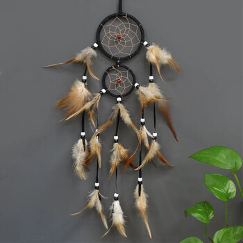 Vintage διακόσμηση σπιτιού Ρετρό με φτερά Dream Catcher Φτερά Ονειροπαγίδες Κρεμαστά τοίχου Dream Catchers Weaving Decor Δώρα για Διακόσμηση δωματίου αυτοκινήτου