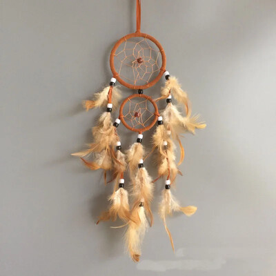 Decoratiuni de epocă pentru casă, prins de vise cu pene retro, pene, agățat pe perete, prindere de vise, țesut, cadouri pentru decorarea camerei mașinii