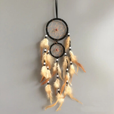 Decoratiuni de epocă pentru casă, prins de vise cu pene retro, pene, agățat pe perete, prindere de vise, țesut, cadouri pentru decorarea camerei mașinii