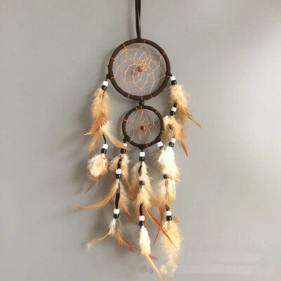 Decoratiuni de epocă pentru casă, prins de vise cu pene retro, pene, agățat pe perete, prindere de vise, țesut, cadouri pentru decorarea camerei mașinii