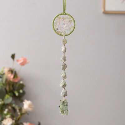 Crystal Raw Stone vēja zvana kulons kristāla dārgakmeņu sienas dekorēšana sapņu ķērāji Moderni kristāla mājas istabas kāzas Deco