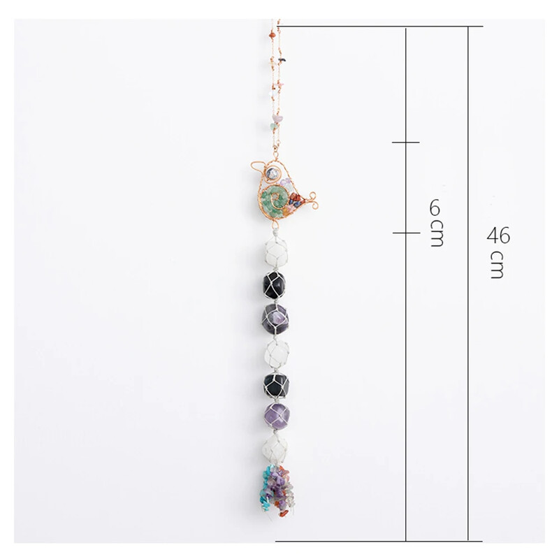 Crystal Raw Stone szélcsengő medál Kristály drágakő fali dekoráció Álomfogók Modern kristály otthonterem esküvők Deco