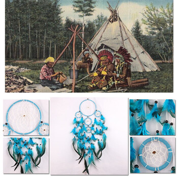 Freeship Handmade India n Dream Catcher Κρεμαστά με φτερά Rattan Bead Διακοσμητικό Αυτοκινήτου Στολίδι Ονειροπαγίδα