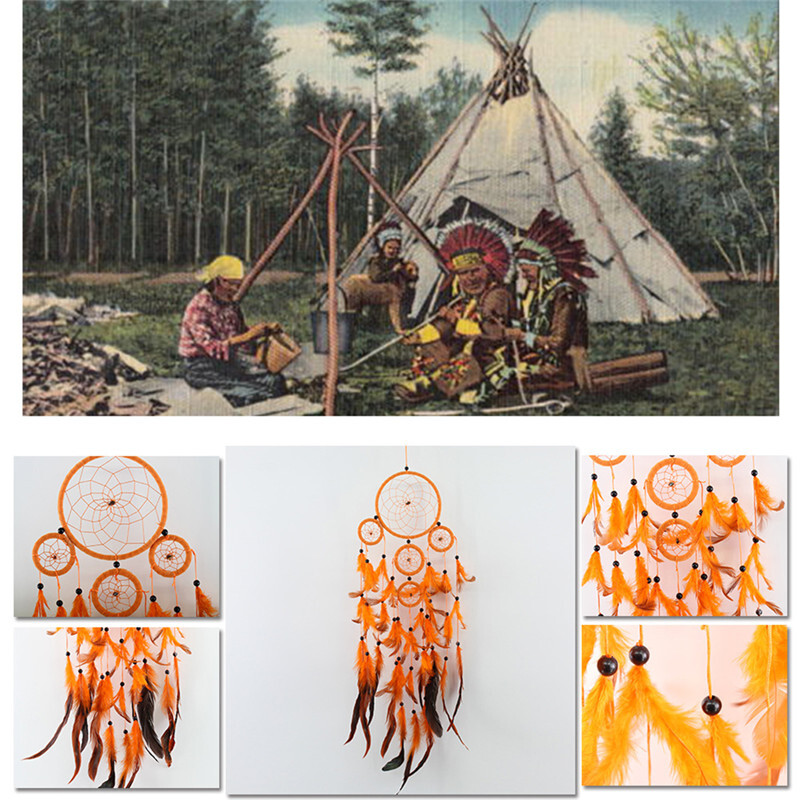 Freeship Handmade India n Dream Catcher agățat cu ratan mărgele pene perete decorare mașină ornament Dreamcatcher