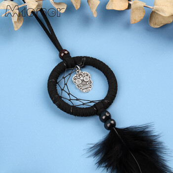 MIAMOR MINI Dream Catcher με Skull & Owl Halloween Party Scary μενταγιόν Διακοσμητικό αξεσουάρ αυτοκινήτου και τσάντας Δώρο