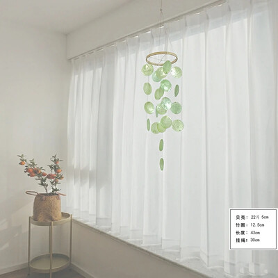 INS Moon Shell Clopote eoliene Captatoare de vise Pervaz de fereastră Balcon colorat natural Clopoței de vânt pandantiv Decorare pentru casă