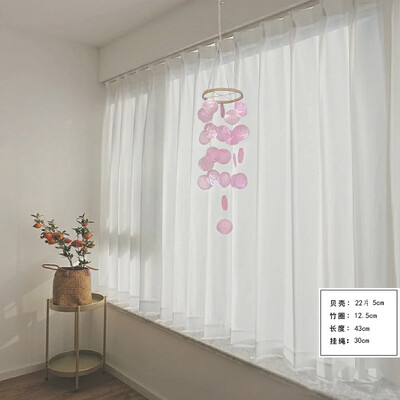 INS Moon Shell Clopote eoliene Captatoare de vise Pervaz de fereastră Balcon colorat natural Clopoței de vânt pandantiv Decorare pentru casă