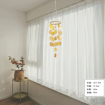 INS Moon Shell Clopote eoliene Captatoare de vise Pervaz de fereastră Balcon colorat natural Clopoței de vânt pandantiv Decorare pentru casă