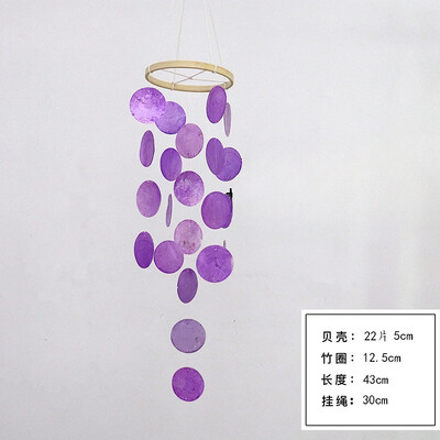 INS Moon Shell Clopote eoliene Captatoare de vise Pervaz de fereastră Balcon colorat natural Clopoței de vânt pandantiv Decorare pentru casă