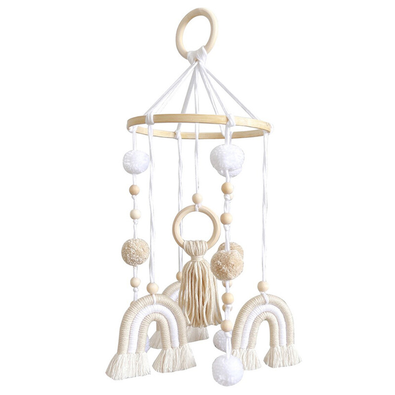 Boho Rainbow makramé gobelin medál szoba háttér fal művészet otthoni dekoráció falra akasztós, kézzel szőtt bojt álomfogó