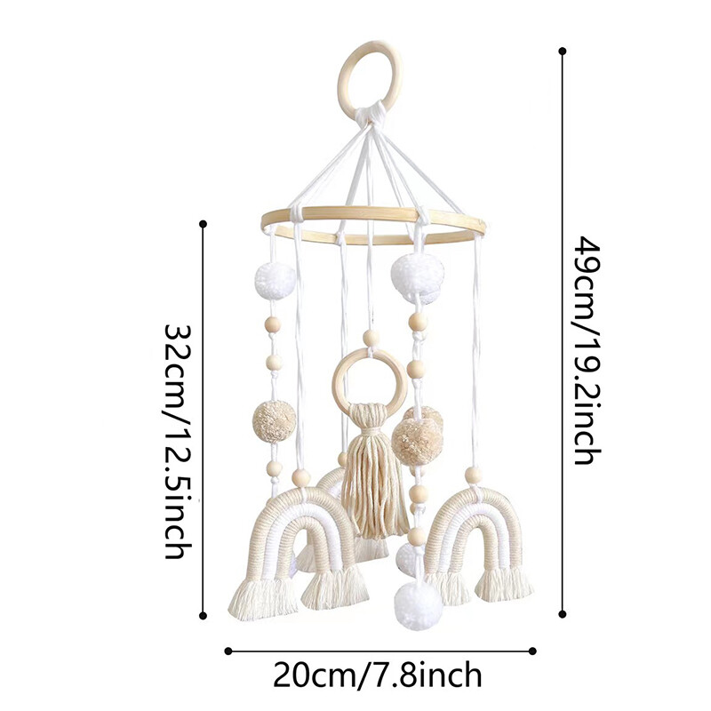 Boho Rainbow makramé gobelin medál szoba háttér fal művészet otthoni dekoráció falra akasztós, kézzel szőtt bojt álomfogó