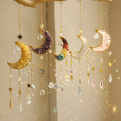 Cristal Sun Catcher Prisma Wind Chimes Moon Catchers Curcubeu Maker Prisma Decor suspendat Clopotel de vant Decorare gradina Cadou in aer liber