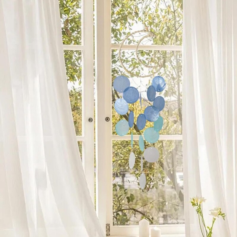 INS Home Decor Natural Shell Vis Clopoței de vânt Apărătoare de vise boeme Decorare pentru creșă pentru cameră pentru copii Cadouri speciale de Anul Nou